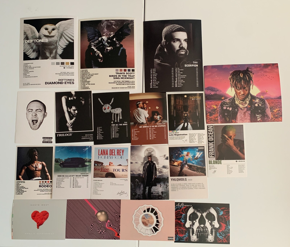 Assorted Lof Of 19 Unfamed Album Covers Drake, Kendrick Lamar And More